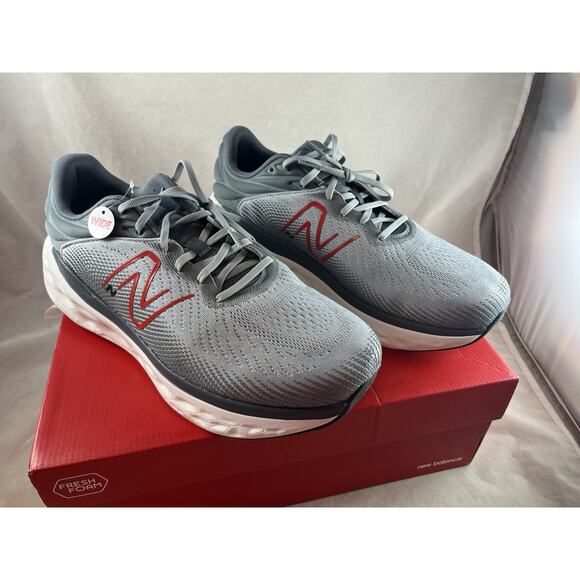 New Balance Fresh Foam X 840v1 Mens Shoes Size 15 4E Wide Gray Red NEW in Box - Picture 1 of 6